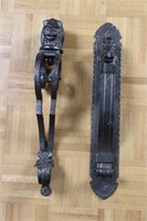 Lot of 2 Majestic Forged Iron Entry Door Handles