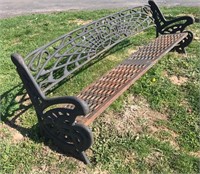 Art Nouveau Cast Iron Bench