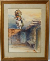 Jeffrey Lunge (1905 1993) watercolor - Hopi Indian