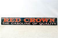 "Red Crown" gasoline vintage porcelain sign