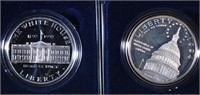 1992-W White House & 1994-W Capitol Silver Dollars