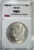 1884-CC MORGAN DOLLAR RNG GEM BU