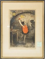 Louis Icart (1888-1950) original etching c. 1929