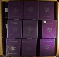 Box of (50) Used American Silver Eagle Boxes.