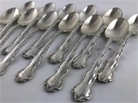 12 Reed & Barton Tara  Sterling Silver Teaspoons