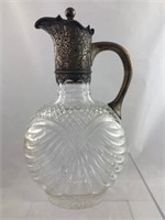 Gorgeous Rare Sterling Silver & Crystal Pitcher