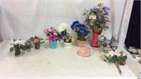 Assortment of Potted Flower Arrangements T6B