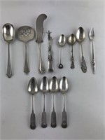 12 Assorted Sterling Silver Flatware ServingPieces