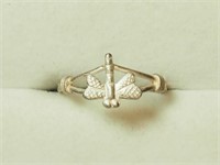 Sterling Silver Butterfly Shaped Ring JC