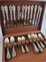 Wallace 1934 Sterling 'RosePoint' Flatware for 12