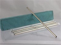 4 Tiffany & Co. Sterling Silver Drinking Straws