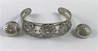 Sterling Silver Earring and Bracelet Set