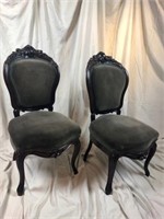 Matching Pr. Victorian Upholstered Rosewood Chairs