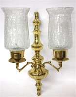 Candle Holder - Brass and glass