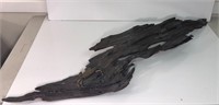 Large Piece of Driftwood w/Brass Crab