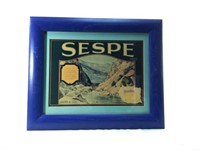 Framed "SESPE" Fruit Label