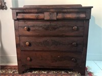 American Empire Flame Mahogany Gentleman`s Chest