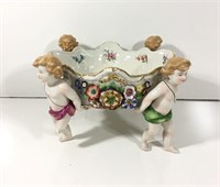 Antique Von Schierholz Dresden Footed Dish