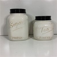 Set of Mason Jar Style Sugar & Tea Containers