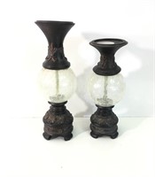 Resin & Glass Candle Holders