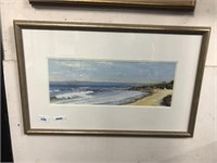 FRAMED PASTEL "BEACH FRONT" BY R.SHARPE