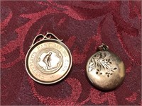 2 X GOLD PENDANTS