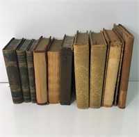 Selection of Antique Books Dated 1876, 1920, etc