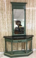 Ethan Allen Marble Top Entry Table w/ /Mirror