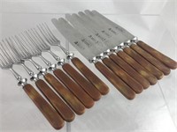 Rare Bakelite Flatware Set for 6 Forks & Knives