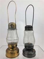 Wonderful Pair of Vintage Metal Skaters Lamps