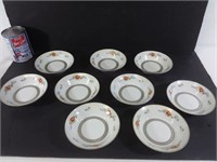 9 bols Royalty Yamato fine china bowls