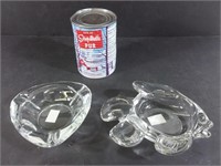 2 cendriers en verre - Glass ashtray