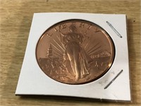 Copper Liberty Coin in case