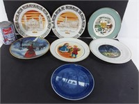 7 assiettes de décoration - Ornamental plates