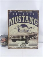 Affiche en métal classic Mustang tin placard