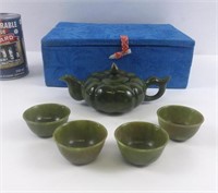 Service à thé chinois en jade Chinses tea service