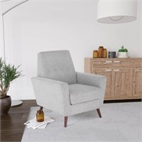 Tufted Mid Mod Accent Chair – Gray