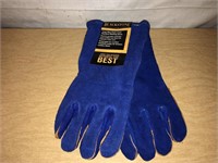 Pair of Blackstone Leather Blue Welding Glove Sz L