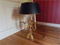 Brass table lamp.