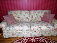 Floral sofa.