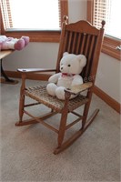 Maple Childs Caned Seat Rocker