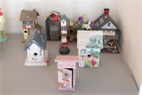 Group of Decorative Wooden Birdhouses