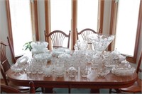 Large Group of Pressed Glass Dishes