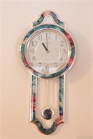 Floral "Heirloom" Pendulum Clock
