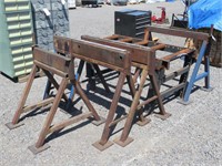 (4) Saw Horses and Roller Table