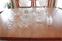 Group of Clear Glass Serving Dishes