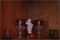 Group of Vintage Glassware & Figurine