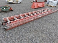 (2) Louisville Fiberglass Extension Ladders