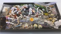 TRAY OF GEMSTONE  JEWELRY PIECES, KALIFANO &  MORE