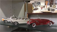 3 DIECAST CARS. 1957 ,1958 PLYMOUTH FURY &